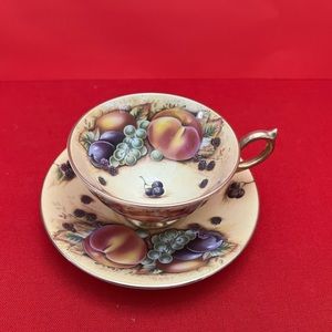 Vintage Aynsley Orchard Gold Teacup and saucer